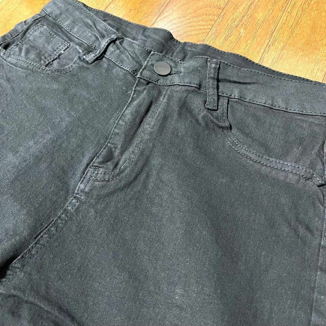 スキニーデニム デニムパンツ スキニージーンズ ストレッチ メンズ ブラックXL メンズのパンツ(デニム/ジーンズ)の商品写真