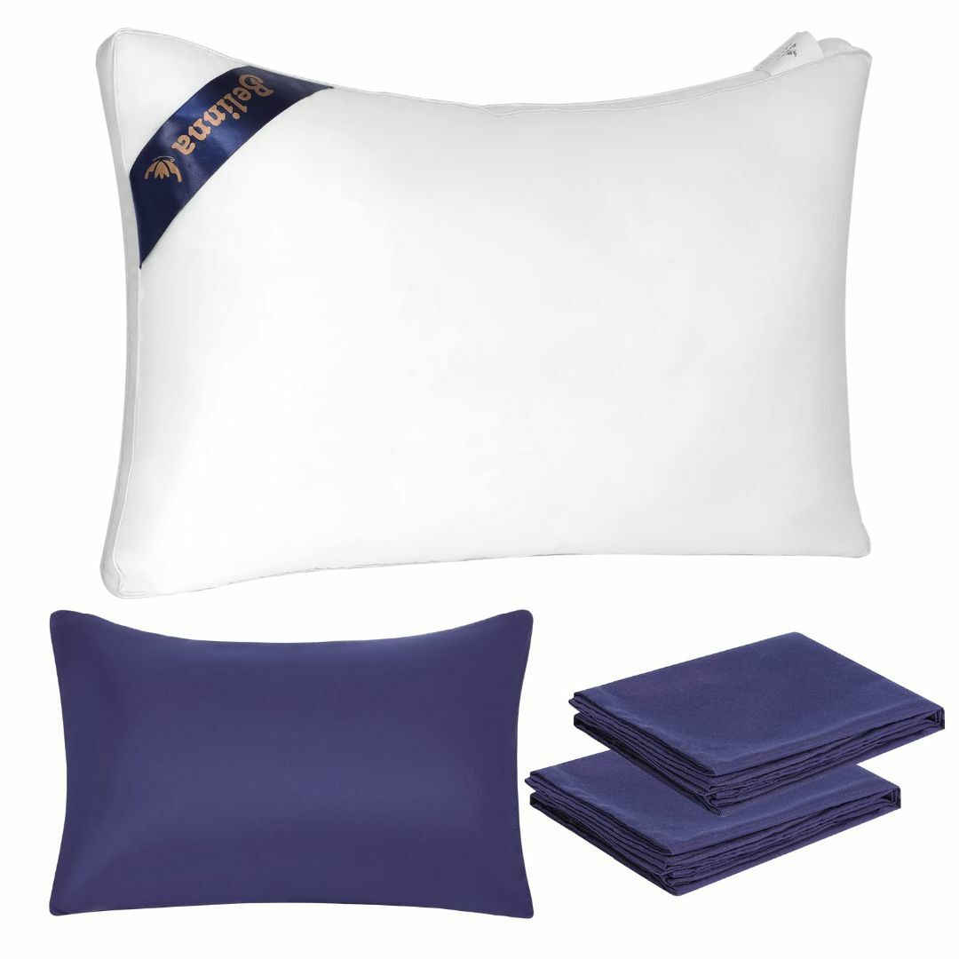 【色: ホワイト】枕 Belinna 枕 首が痛くならない 枕カバー 低反発 低 インテリア/住まい/日用品の寝具(枕)の商品写真