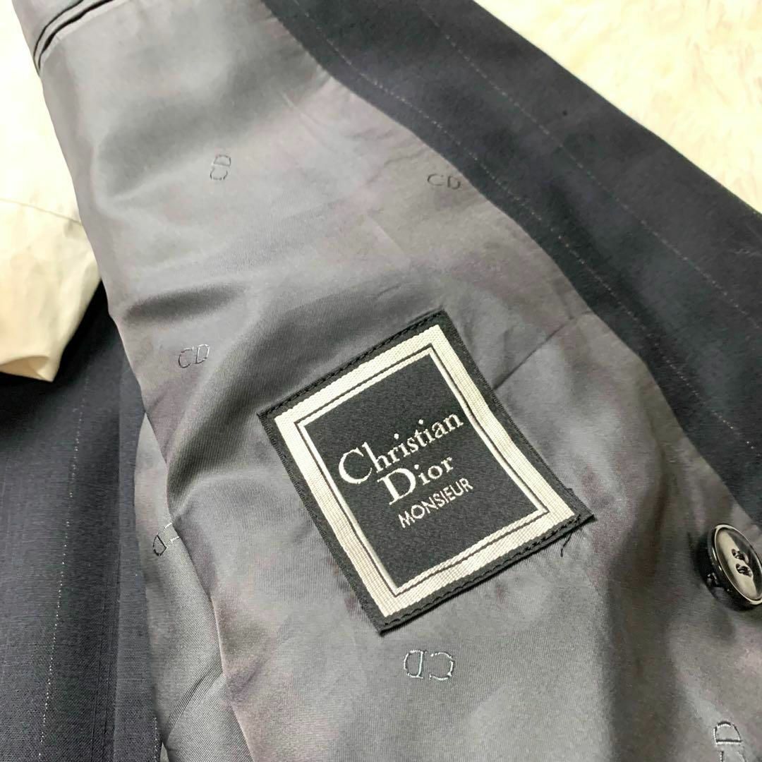 Christian Dior(クリスチャンディオール)のクリスチャンディオール　ダブル　セットアップ　スーツ ストライプ　黒 メンズのスーツ(その他)の商品写真