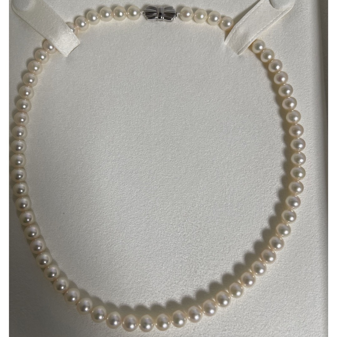 MIKIMOTO(ミキモト)の【美品】ミキモトK18あこやパールネックレス7-7.5mm約47cm レディースのアクセサリー(ネックレス)の商品写真