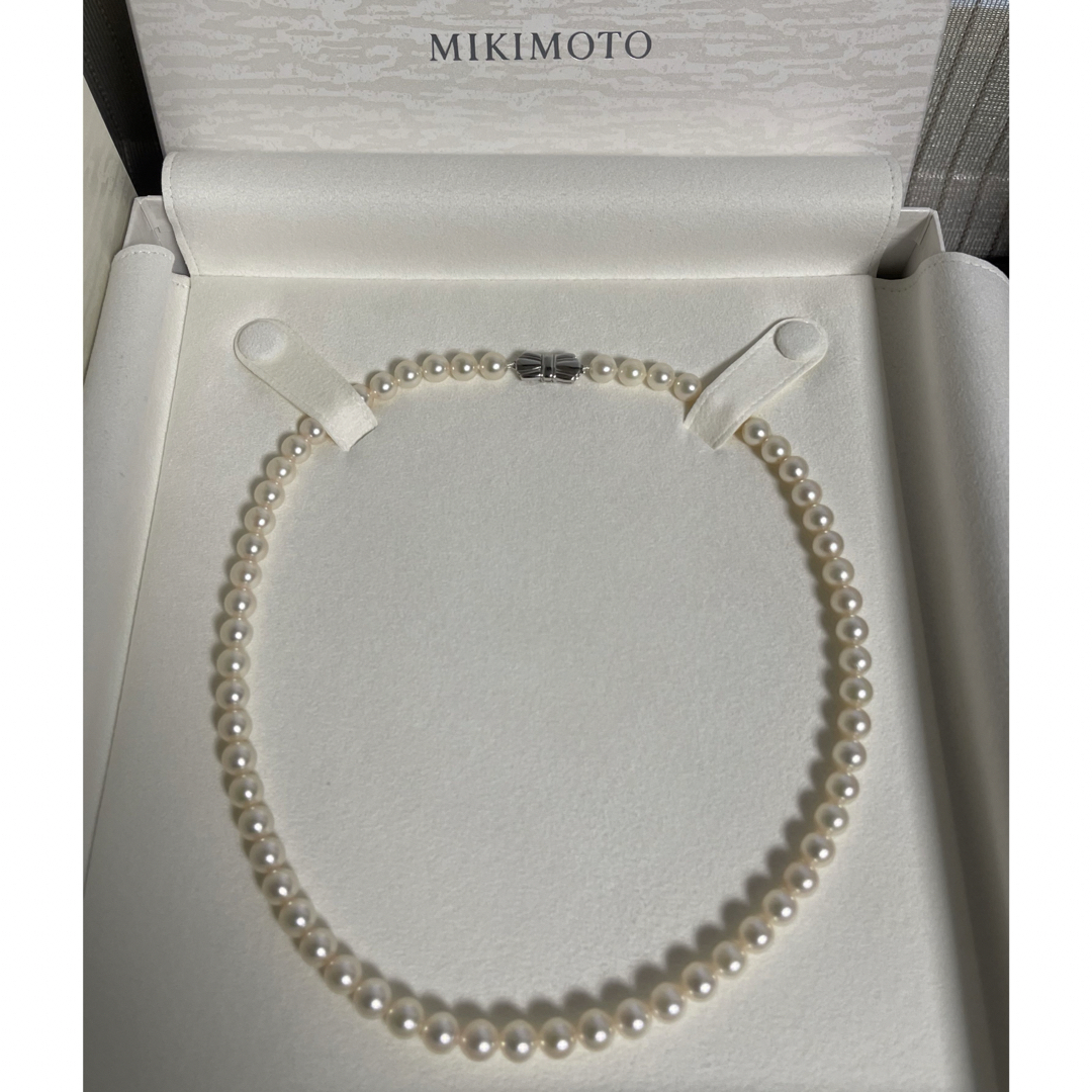 MIKIMOTO(ミキモト)の【美品】ミキモトK18あこやパールネックレス7-7.5mm約47cm レディースのアクセサリー(ネックレス)の商品写真