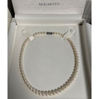 ミキモト(MIKIMOTO)の【美品】ミキモトK18あこやパールネックレス7-7.5mm約47cm(ネックレス)