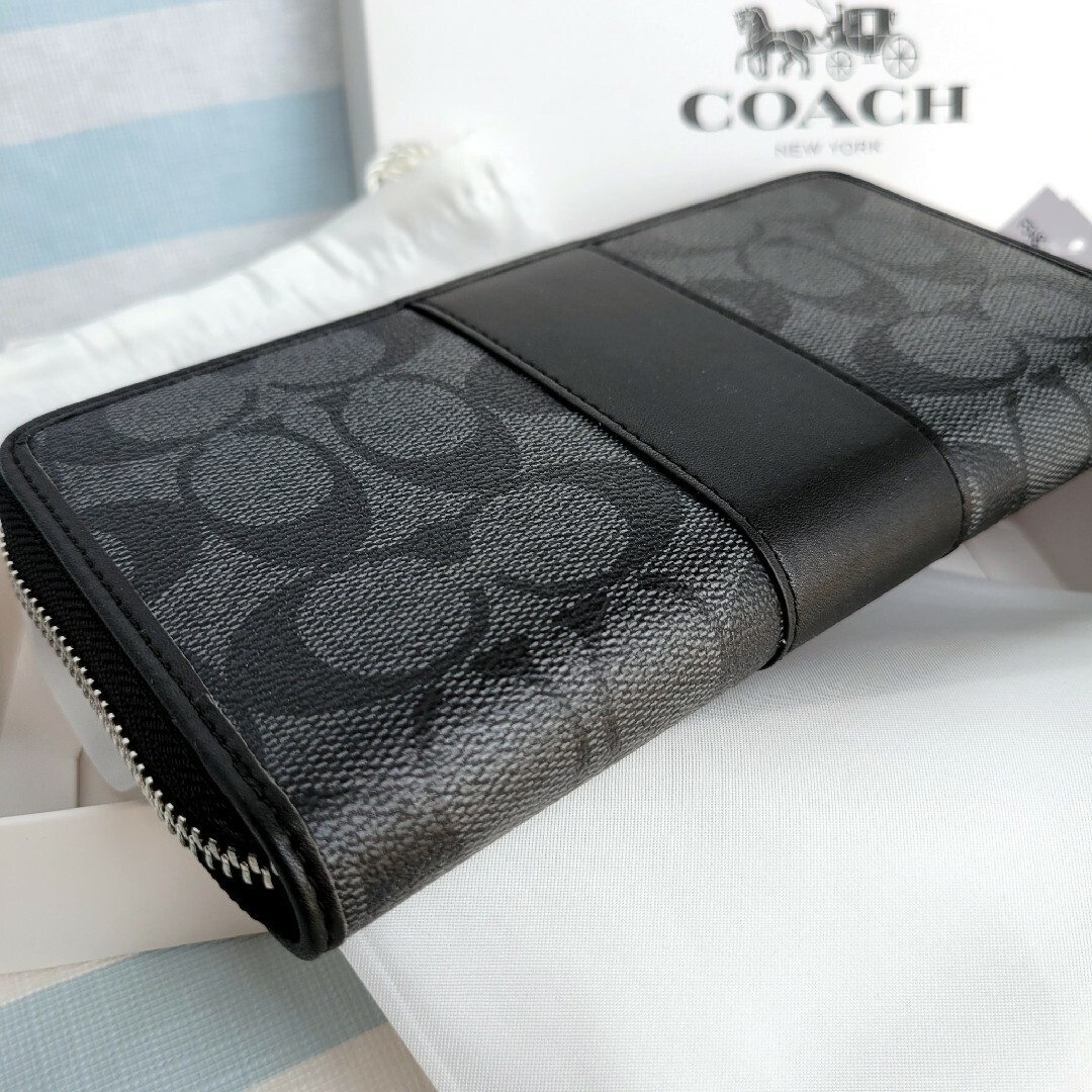 COACH(コーチ)の【新品未使用】COACH コーチ 長財布 シグネチャー 定番 人気 レザー 兼用 レディースのファッション小物(財布)の商品写真