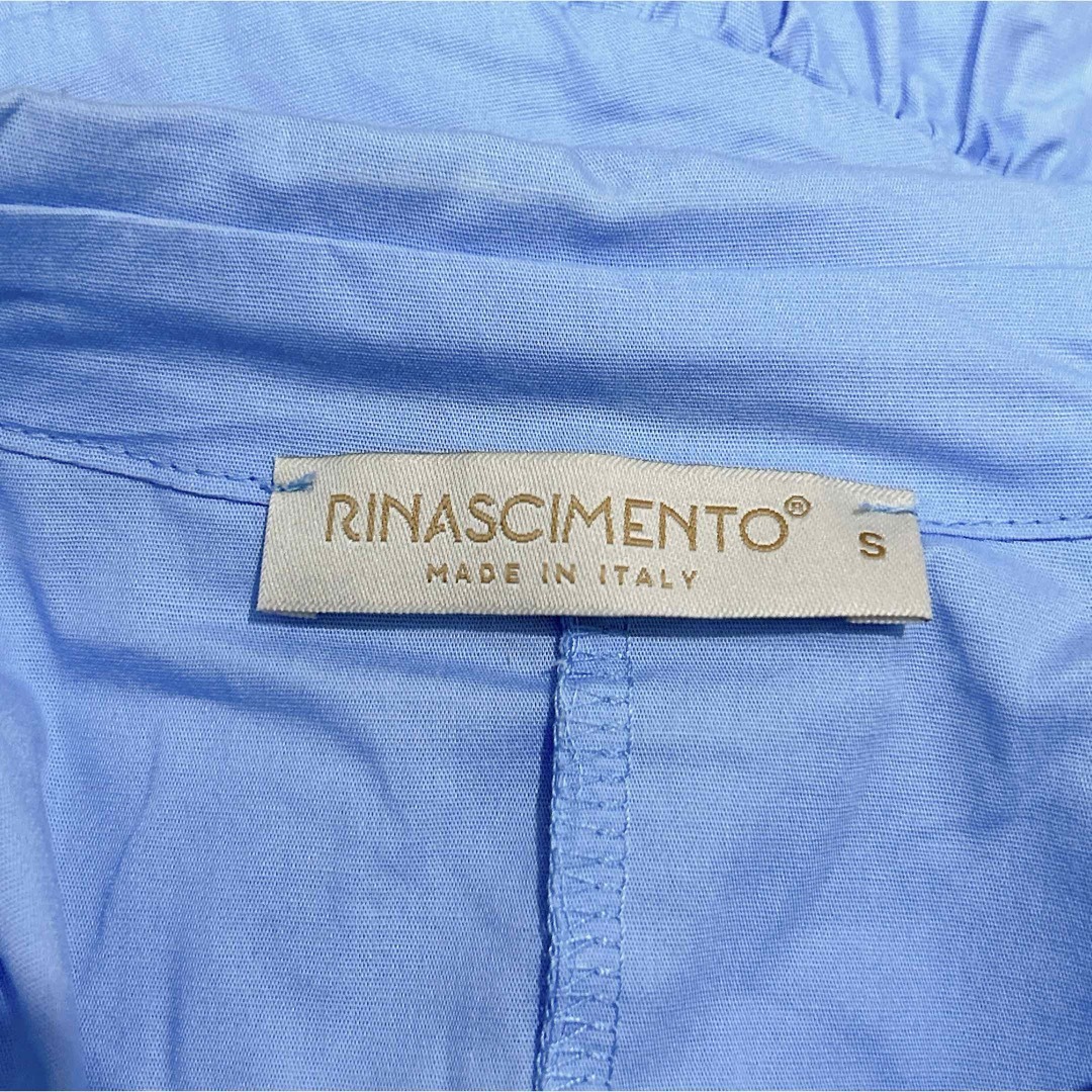 RINASCIMENTO(リナシメント)の極美品◎リナシメント 高級イタリア製 半袖 ロングワンピース フェミニン ブルー レディースのワンピース(ロングワンピース/マキシワンピース)の商品写真