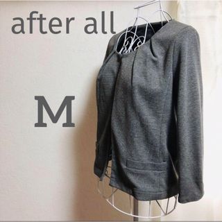 INDEX - after all アフターオール　ノーカラーストレッチジャケット　グレーM