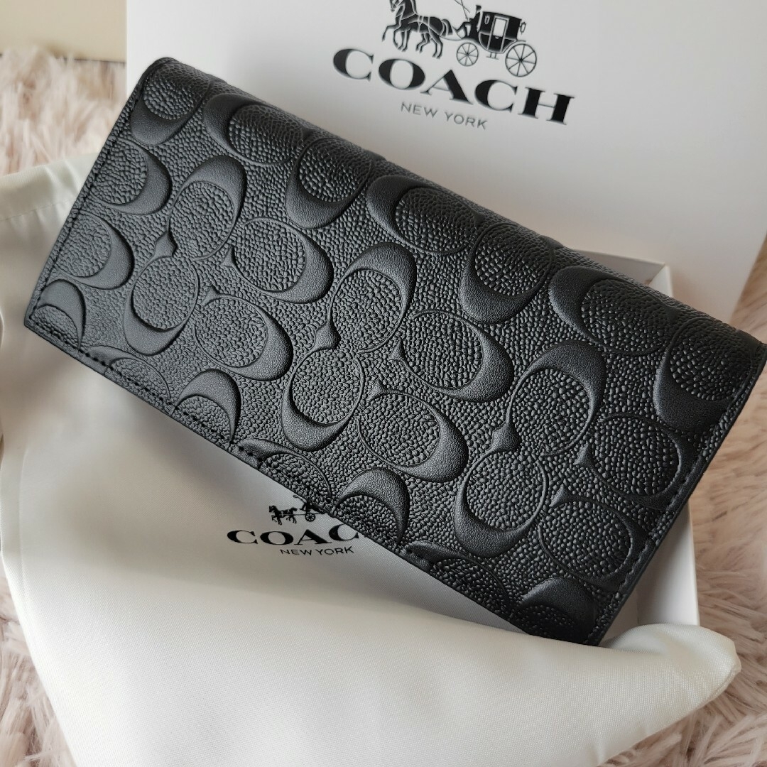 COACH(コーチ)の【新品未使用】COACH コーチ スリム 二つ折長財布 エンボスド シグネチャー メンズのファッション小物(長財布)の商品写真