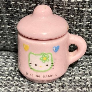 サンリオ(サンリオ)の平成レトロ　Sanrio キティ　ミニチュア　カップ　陶器製　雑貨(キャラクターグッズ)