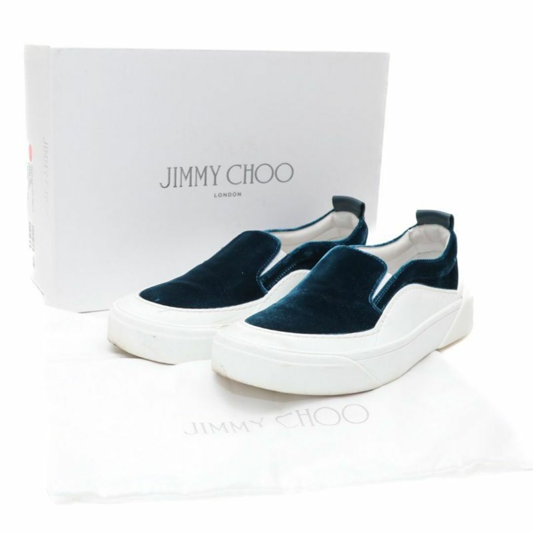 JIMMY CHOO(ジミーチュウ)のジミーチュウ 靴 スニーカー スリッポン ベロア レザー ベルベット レザー レディースの靴/シューズ(スニーカー)の商品写真