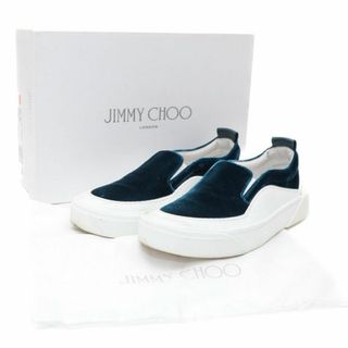 JIMMY CHOO - ジミーチュウ 靴 スニーカー スリッポン ベロア レザー ベルベット レザー