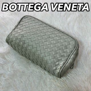 Bottega Veneta - BOTTEGA VENETA　ポーチ　イントレチャート　レザー　グレー　女性