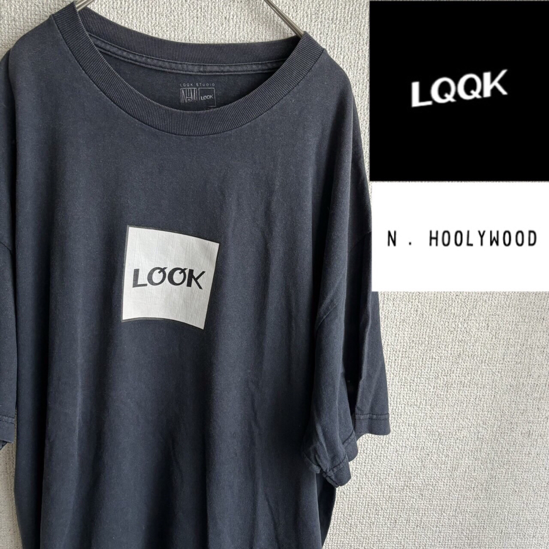 LQQK STUDIO Nハリウッド　プリント　Tシャツ　Lサイズ　黒 メンズのトップス(Tシャツ/カットソー(半袖/袖なし))の商品写真