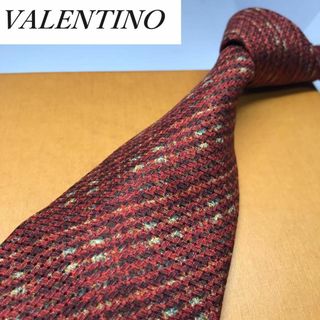 GIANNI VALENTINO - ★ヴァレンティノ★ ブランド ネクタイ シルク イタリア製 赤系