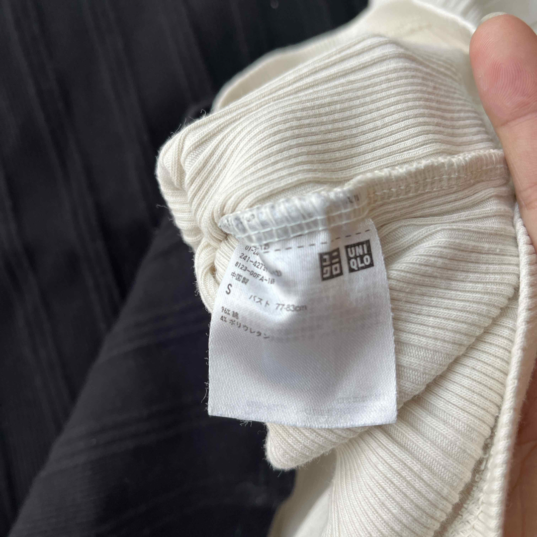 UNIQLO(ユニクロ)のUNIQLO リブタンクトップ　Sサイズ　2枚セット レディースのトップス(タンクトップ)の商品写真