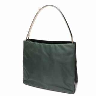 プラダ(PRADA)のプラダ ワンショルダーバッグ ハンドバッグ トップハンドル レザー ナイロン 緑(ハンドバッグ)