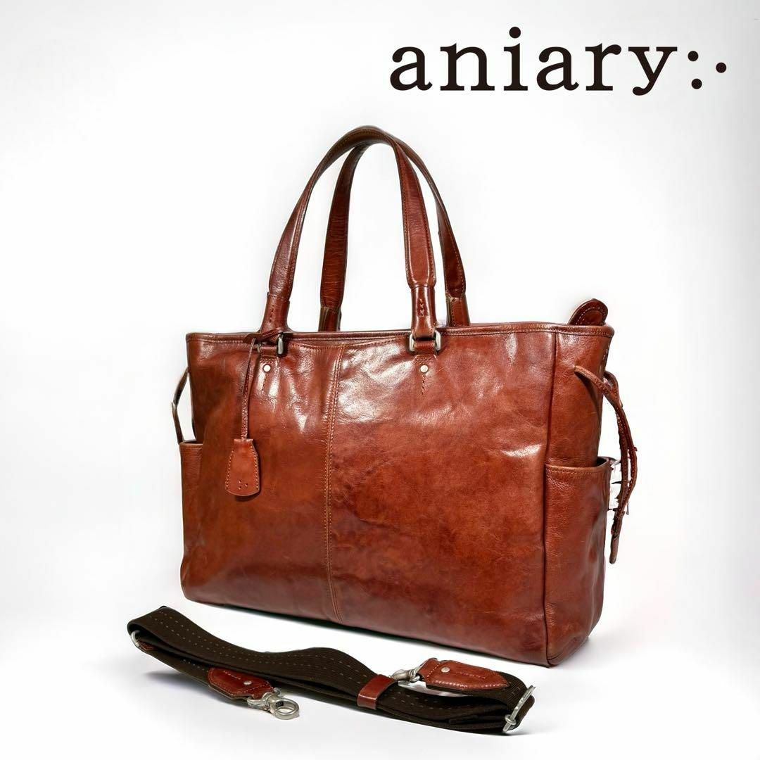 aniary(アニアリ)のaniary アニアリ 2WAY トートバッグ アンティーク調 ヴィンテージ メンズのバッグ(トートバッグ)の商品写真