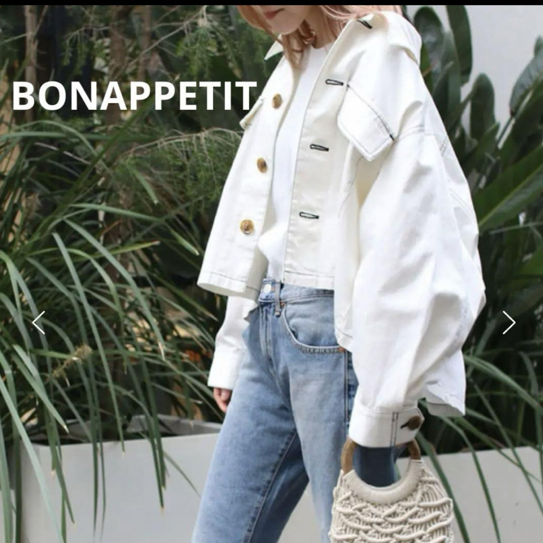 CANAL JEAN(キャナルジーン)のBONAPPETIT★ボナペティ ステッチ ショートJKT CANAL JEAN レディースのジャケット/アウター(Gジャン/デニムジャケット)の商品写真