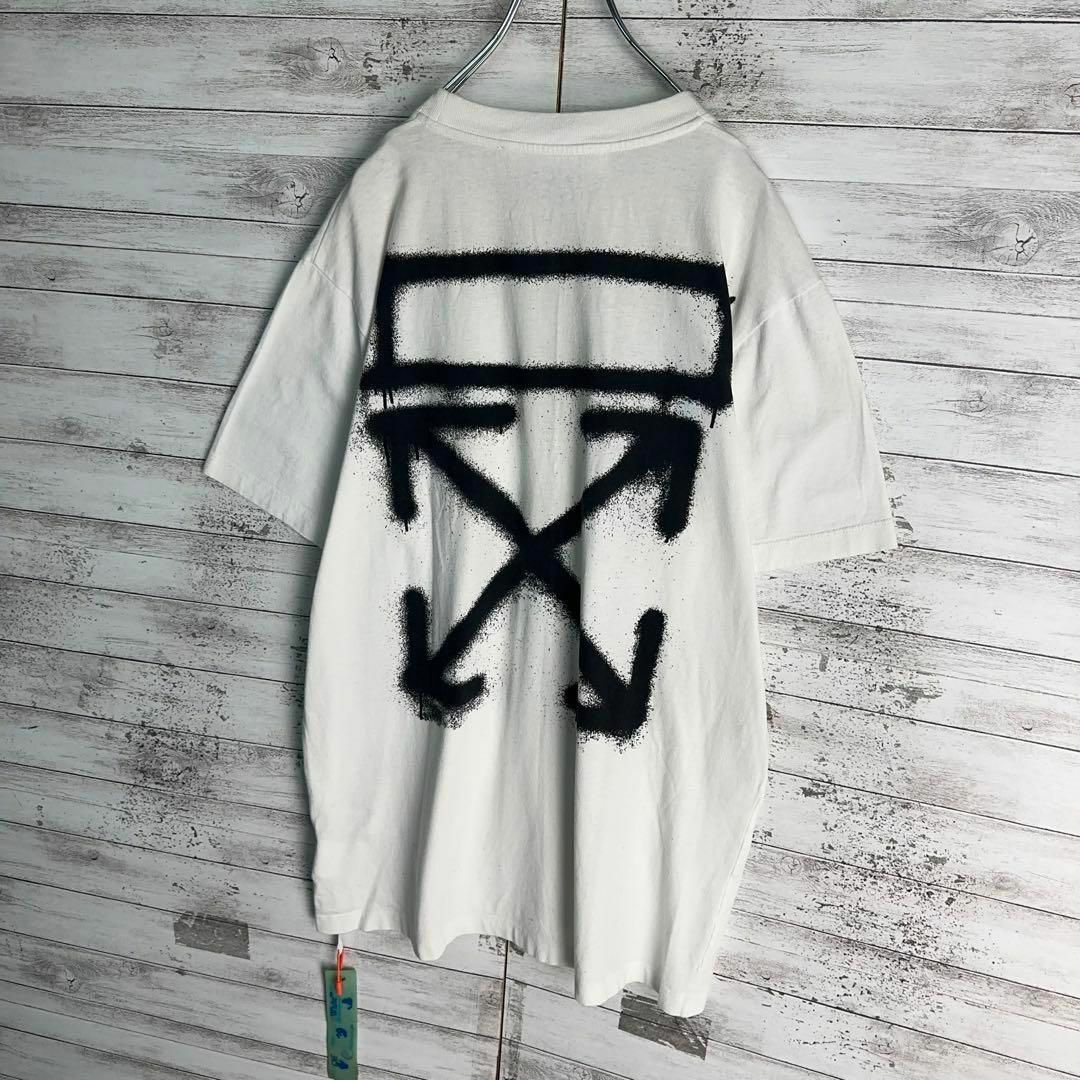 OFF-WHITE(オフホワイト)の9512【QR正規品確認済み】オフホワイトバックプリント定番カラーtシャツ メンズのトップス(Tシャツ/カットソー(半袖/袖なし))の商品写真