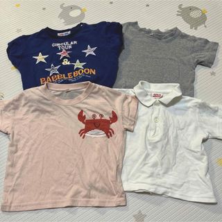 80センチ　半袖　Tシャツ　男　夏　キッズ　4枚セット　子供　まとめ売り(Ｔシャツ)