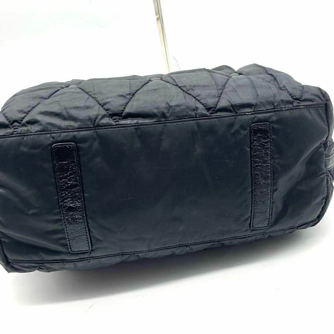 kate spade new york(ケイトスペードニューヨーク)のケイトスペードニューヨーク ナイロン エナメル トートバッグ 黒 ブラック レディースのバッグ(その他)の商品写真