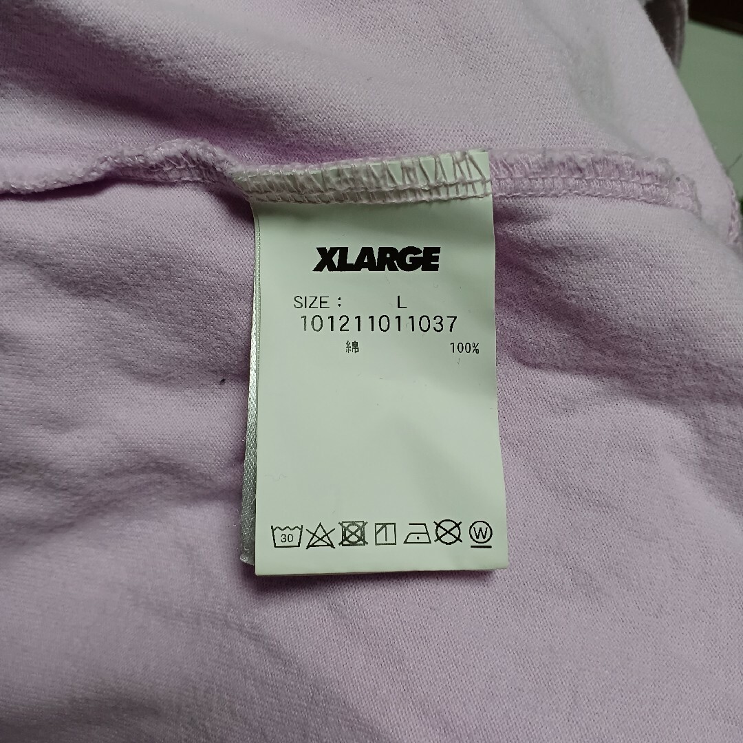 XLARGE(エクストララージ)のXLARGE エクストララージ メンズロンT ライトピンク L ストリート メンズのトップス(Tシャツ/カットソー(七分/長袖))の商品写真