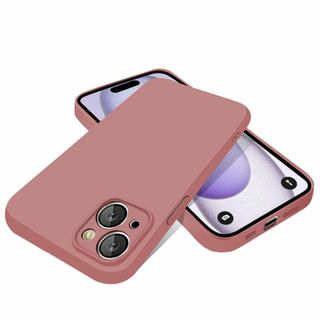 【色: ローズレッド】iPhone 15plus ケース シリコン 耐衝撃 アイ(その他)