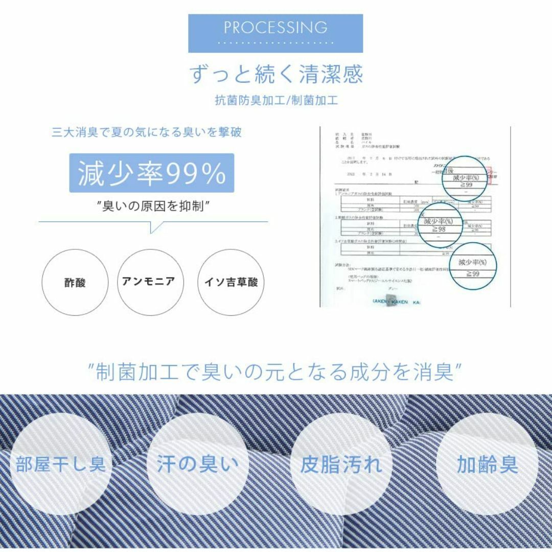 【色: 枕パッド・ブルー】MISOLER オールシーズンで使える 枕パッド パイ インテリア/住まい/日用品の寝具(枕)の商品写真