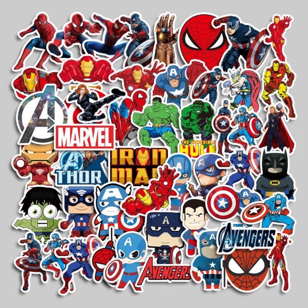 スパイダーマン スパイダーマンステッカーセット 50枚 防水ステッカー  エンタメ/ホビーのおもちゃ/ぬいぐるみ(キャラクターグッズ)の商品写真