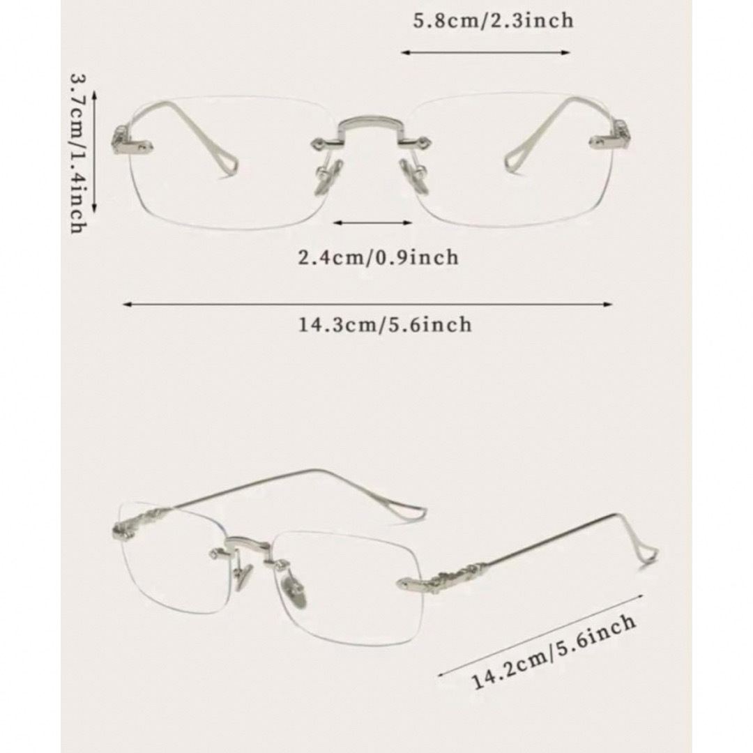 Balenciaga(バレンシアガ)の【新品未使用】ハンドメイド　ピアスクリアメガネ レディースのファッション小物(サングラス/メガネ)の商品写真