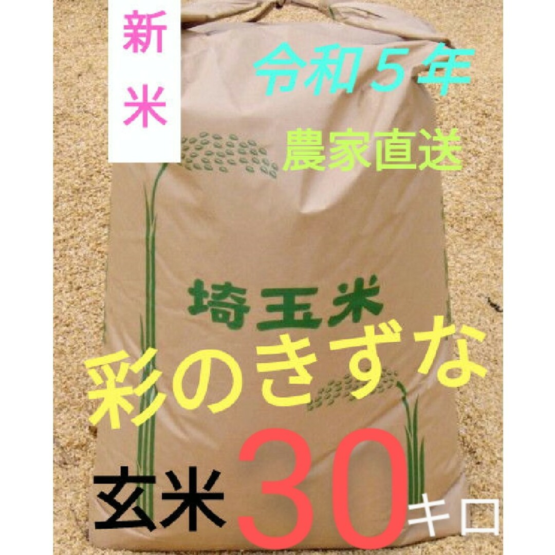 令和５年❢ 減農薬 埼玉県産 彩のきずな 玄米 30キロ 食品/飲料/酒の食品(米/穀物)の商品写真