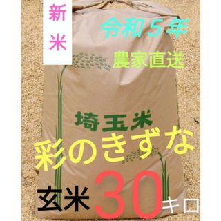 令和５年❢ 減農薬 埼玉県産 彩のきずな 玄米 30キロ(米/穀物)