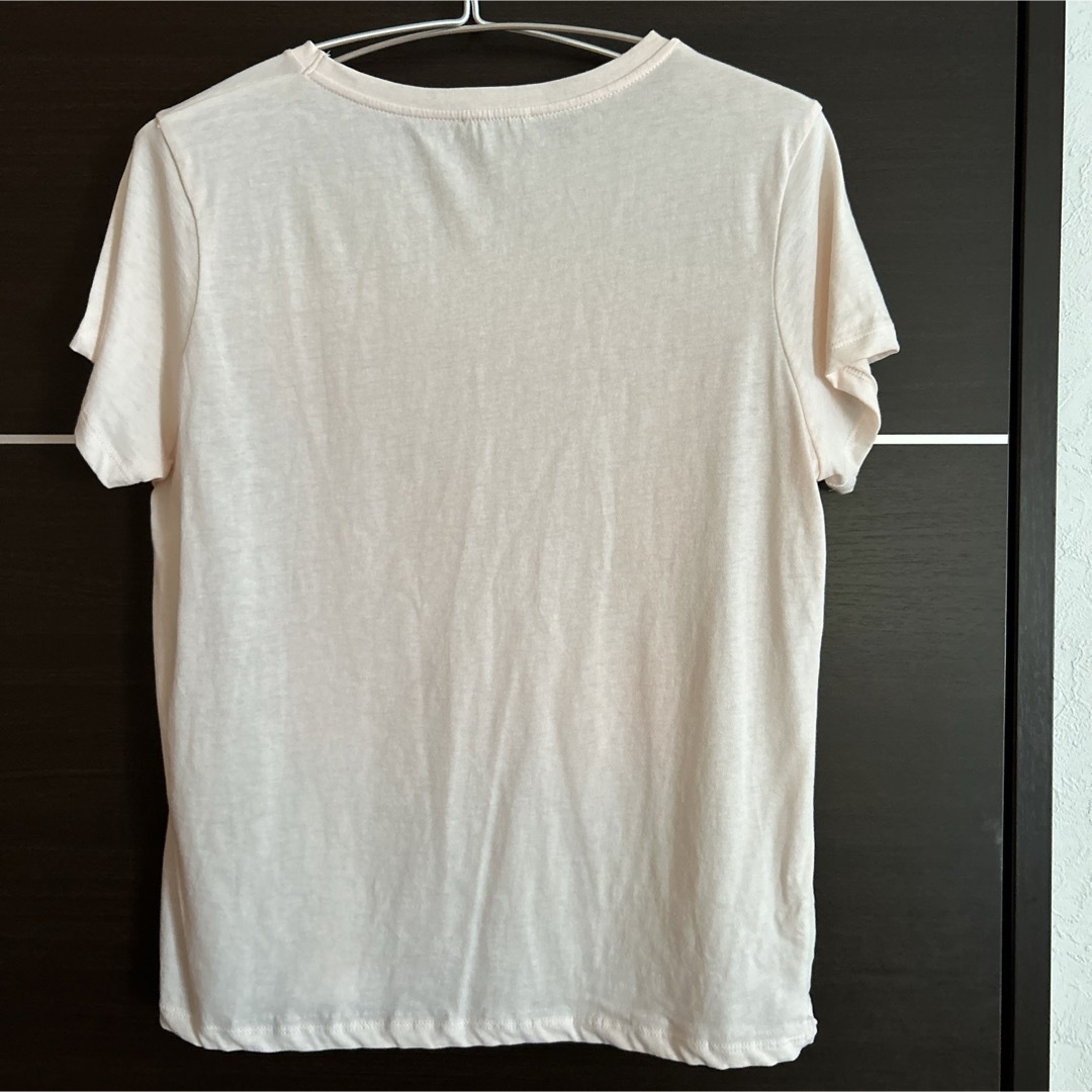ZARA(ザラ)の最終価格！ZARA  メッセージ　Tシャツ　薄いピンク！ レディースのトップス(Tシャツ(半袖/袖なし))の商品写真