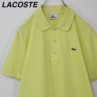 ラコステ(LACOSTE)の【ネオンカラー】ラコステ／ポロシャツ　刺繍ロゴ　鹿の子　蛍光色　日本製　無地(ポロシャツ)