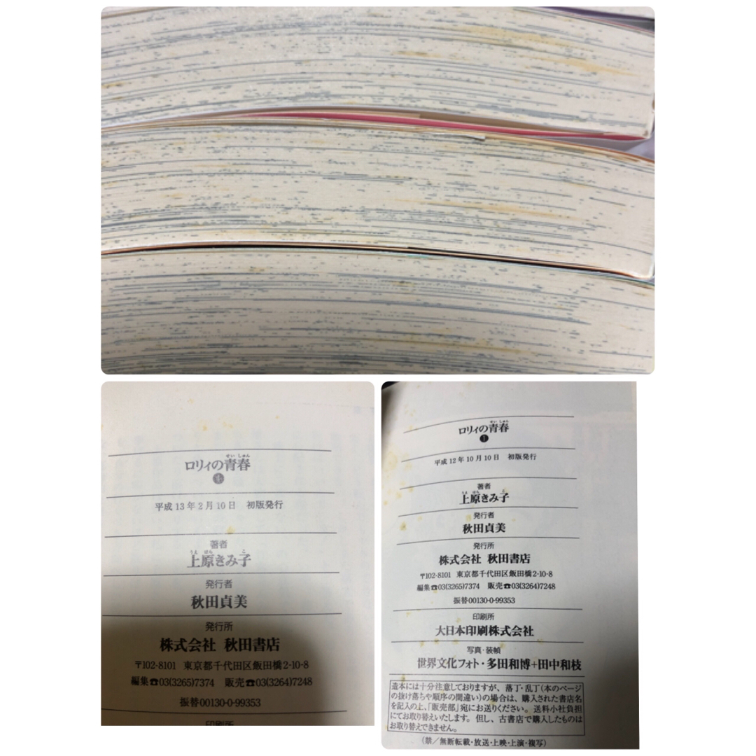 秋田書店(アキタショテン)の【24時間以内発送‼️】ロリィの青春 上原きみ子  秋田文庫 1巻～6巻 エンタメ/ホビーの漫画(全巻セット)の商品写真