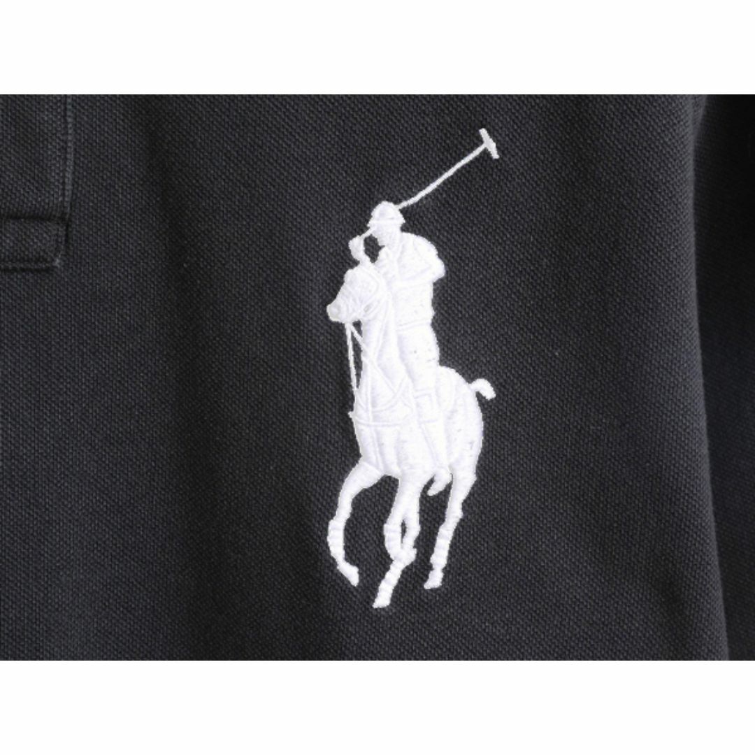 Ralph Lauren(ラルフローレン)のビックポニー ポロ ラルフローレン 鹿の子 半袖 ポロシャツ メンズ XL 古着 半袖シャツ ナンバリング ワンポイント ブラック 大きいサイズ メンズのトップス(ポロシャツ)の商品写真