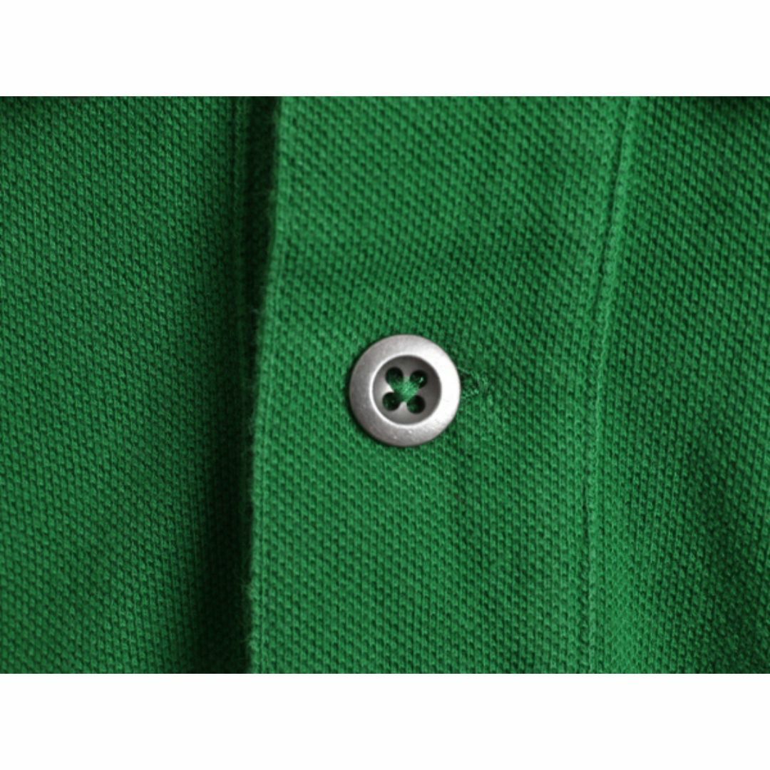 Ralph Lauren(ラルフローレン)のビックポニー ポロ ラルフローレン 鹿の子 長袖 ポロシャツ メンズ М 古着 長袖シャツ ナンバリング コットン ワンポイント 2トーン 緑 黒 メンズのトップス(ポロシャツ)の商品写真