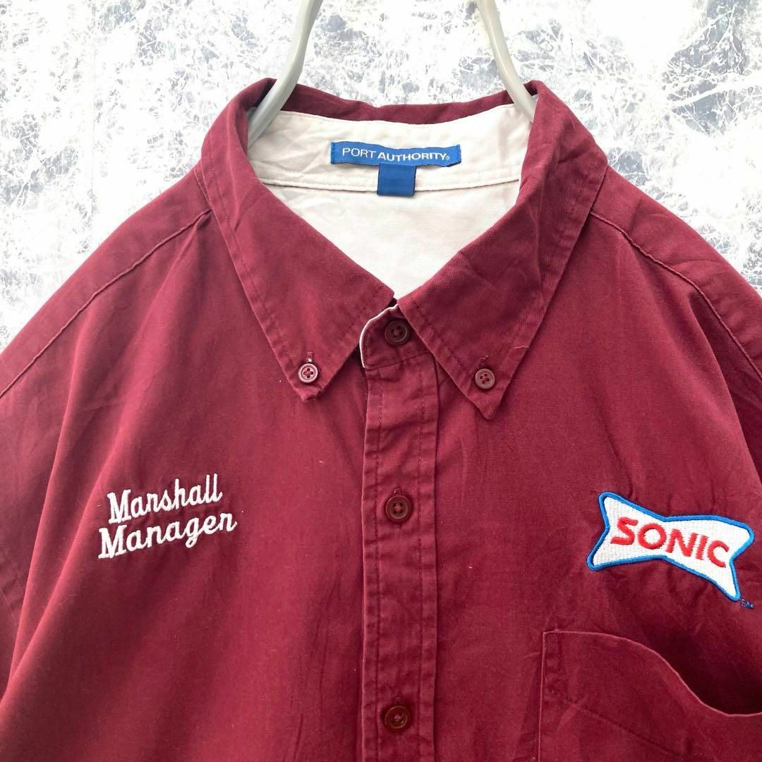 VINTAGE(ヴィンテージ)のIT27 US古着ポートオーソリティアメリカ企業ワッペンネーム刺繍入手困難シャツ メンズのトップス(Tシャツ/カットソー(半袖/袖なし))の商品写真