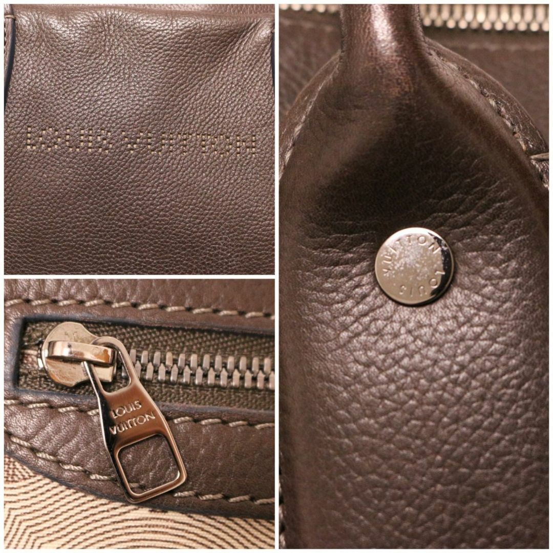 LOUIS VUITTON(ルイヴィトン)のルイヴィトン M95778 キュイール シワ ソフト ブリーフケース レザー 茶 メンズのバッグ(ビジネスバッグ)の商品写真