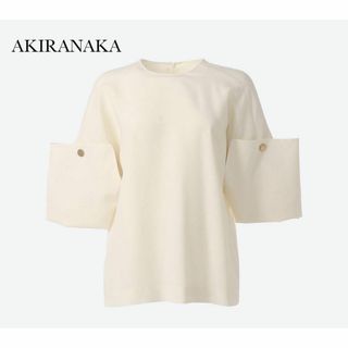 アキラナカ(AKIRANAKA)の完売品 AKIRANAKA QUEENIE FLIP スリーブブラウス ホワイト(シャツ/ブラウス(長袖/七分))