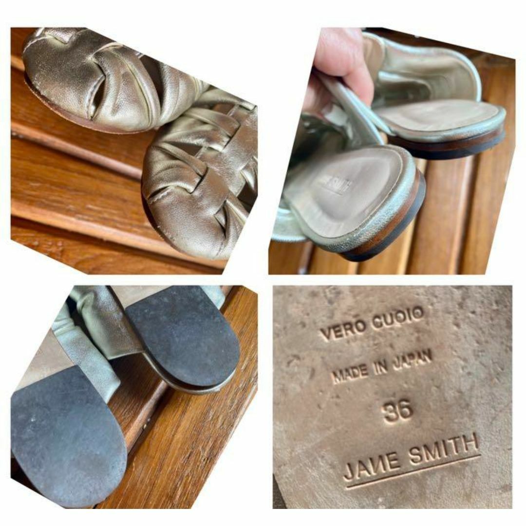 JANE SMITH(ジェーンスミス)の美品✨JANE SMITH✨22.5～23cm相当✨フラット サンダル✨36 レディースの靴/シューズ(サンダル)の商品写真