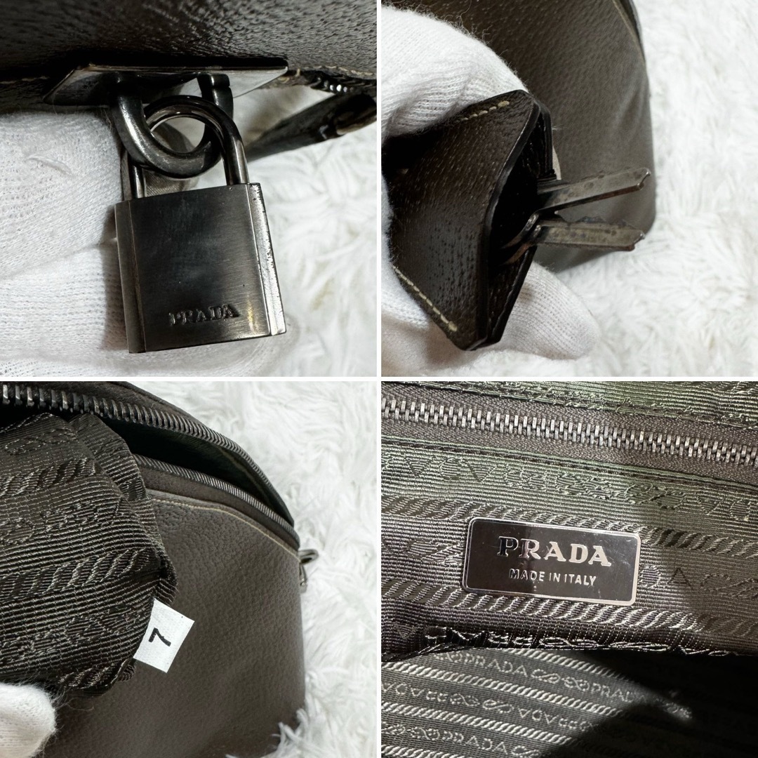 PRADA(プラダ)の超美品✨PRADA プラダ　三角ロゴ　ショルダーバッグ　南京錠 肩がけ レディースのバッグ(ショルダーバッグ)の商品写真