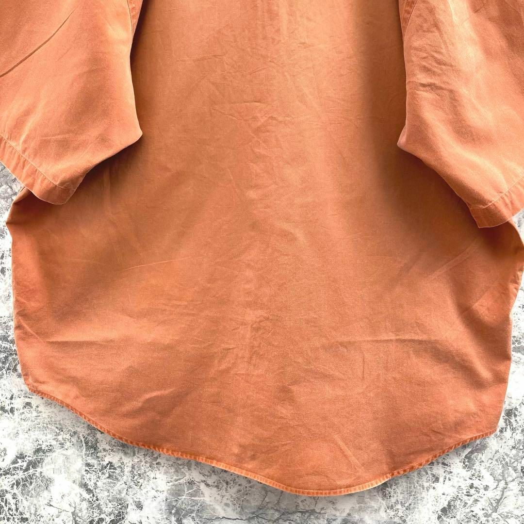 VINTAGE(ヴィンテージ)のIT1 香港製US古着ラウンドツリーアンドヨークボタンダウン半袖シャツ8090s メンズのトップス(Tシャツ/カットソー(半袖/袖なし))の商品写真