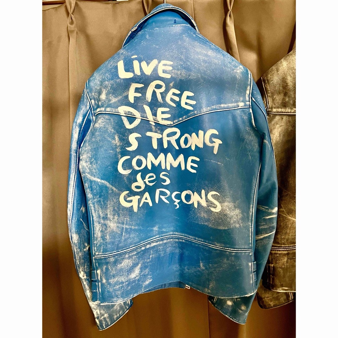 COMME des GARCONS(コムデギャルソン)のコムデギャルソン　ルイスレザー　青山限定　38 メンズのジャケット/アウター(ライダースジャケット)の商品写真