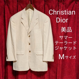クリスチャンディオール(Christian Dior)の美品 ヴィンテージ クリスチャンディオール テーラードジャケット ライトベージュ(テーラードジャケット)