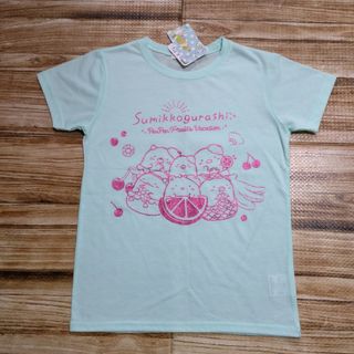 スミッコグラシ(すみっコぐらし)の新品 未使用 すみっコぐらし ラメプリント 半袖 Tシャツ 女の子 140(Tシャツ/カットソー)