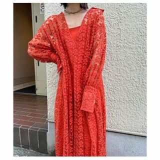 アメリヴィンテージ(Ameri VINTAGE)のAMERI VINTAGE LIKE SHEER FLOWER DRESS(ロングワンピース/マキシワンピース)