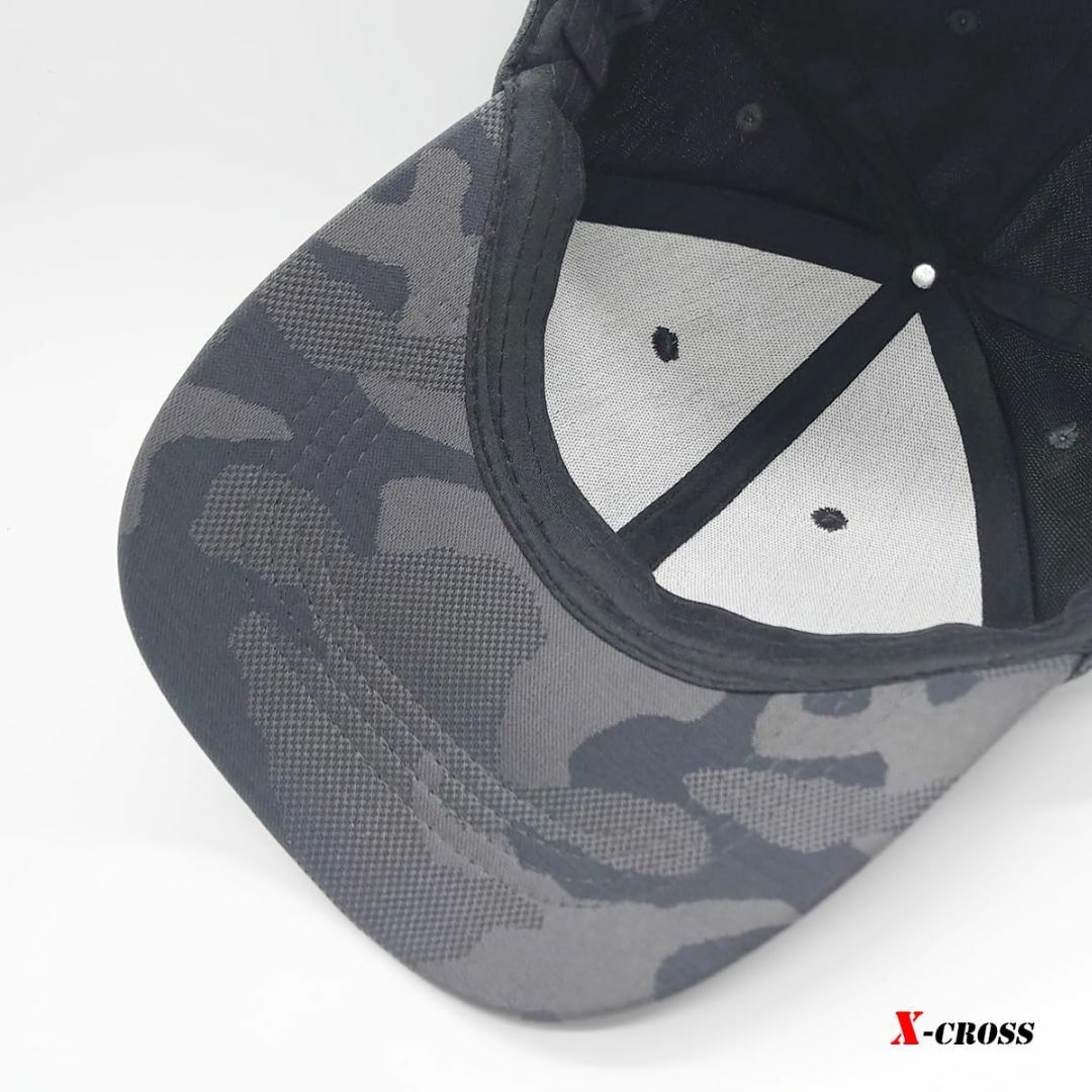 【色: ダークレッド】[X-cross] クロス 迷彩キャップ メンズ 帽子 ミ メンズのファッション小物(その他)の商品写真