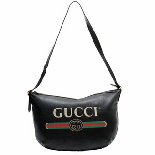 Gucci - グッチ GUCCI 斜め掛けショルダーバッグ レザー ブラック ゴールド メンズ 523588 送料無料【中古】 w0323i