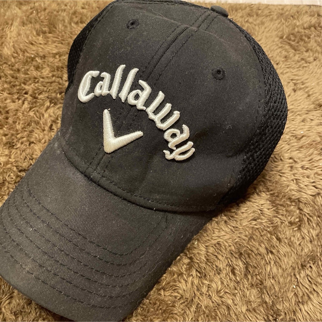 Callaway(キャロウェイ)の『US古着』Callaway 帽子 黒　メッシュキャップ メンズの帽子(キャップ)の商品写真