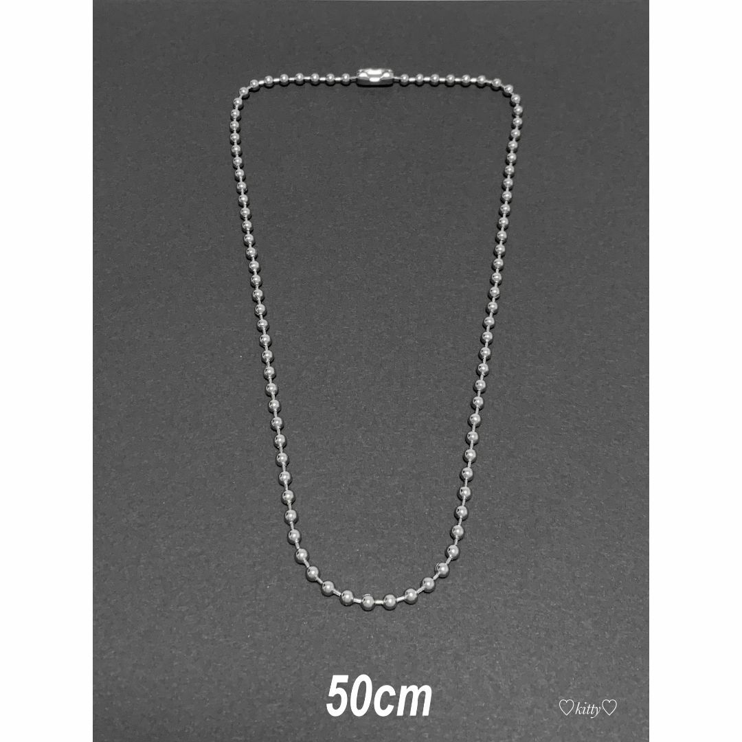 【ボールチェーンネックレス 4mm 50cm 1本】コムドット やまと メンズのアクセサリー(ネックレス)の商品写真