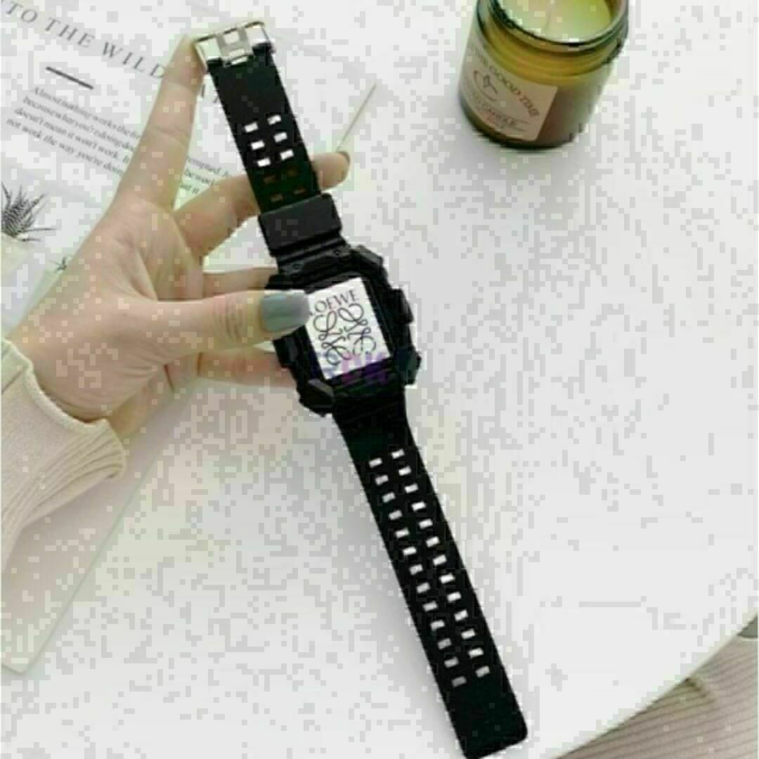 Apple Watch バンド　42/44/45mm　黒　ベルト　新品 メンズの時計(ラバーベルト)の商品写真